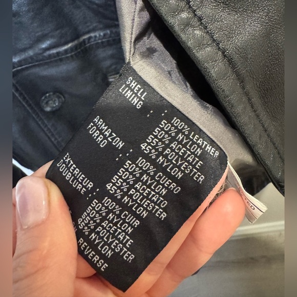 Reaction by Kenneth Cole Women's Y2K Black Leather Blazer Jacket Size M - Picture 7 of 10